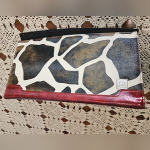Miche shell / cover red base w giraffe print For small bag